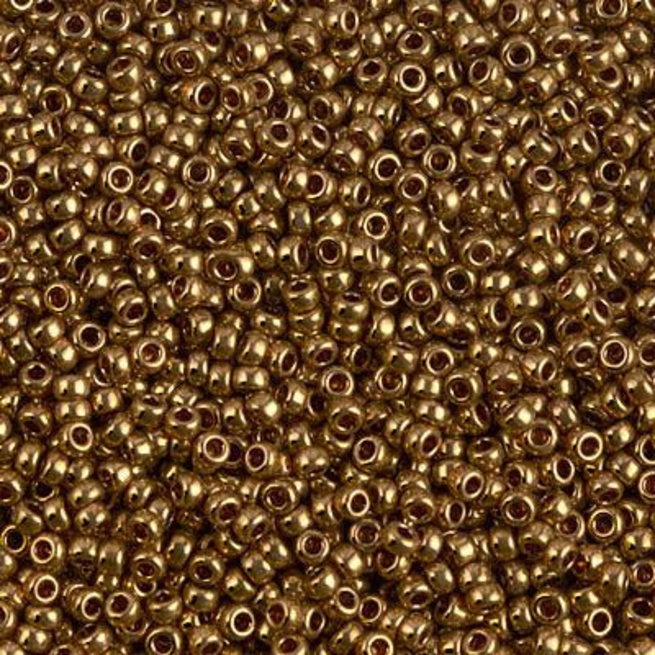 Miyuki 11 Round Seed Bead, 11-457L, Metallic Light Bronze, 13 grams